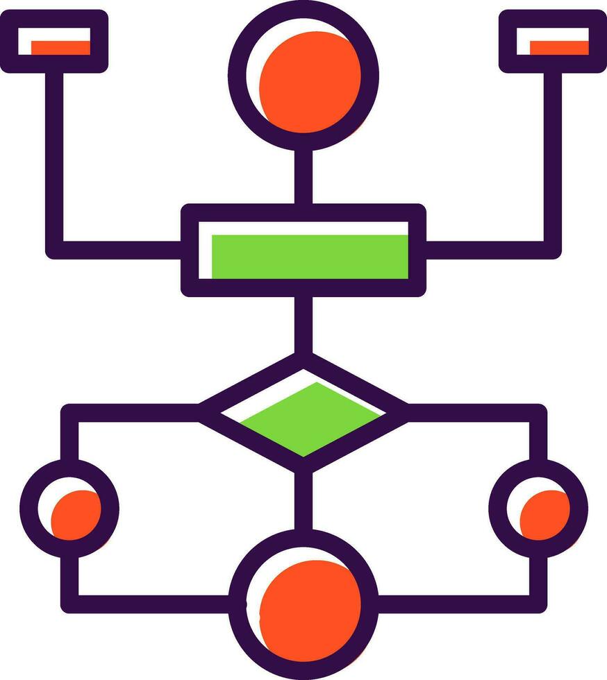 Flow Chart Vector Icon Design