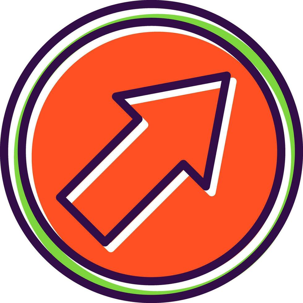 Up Right Arrow Vector Icon Design