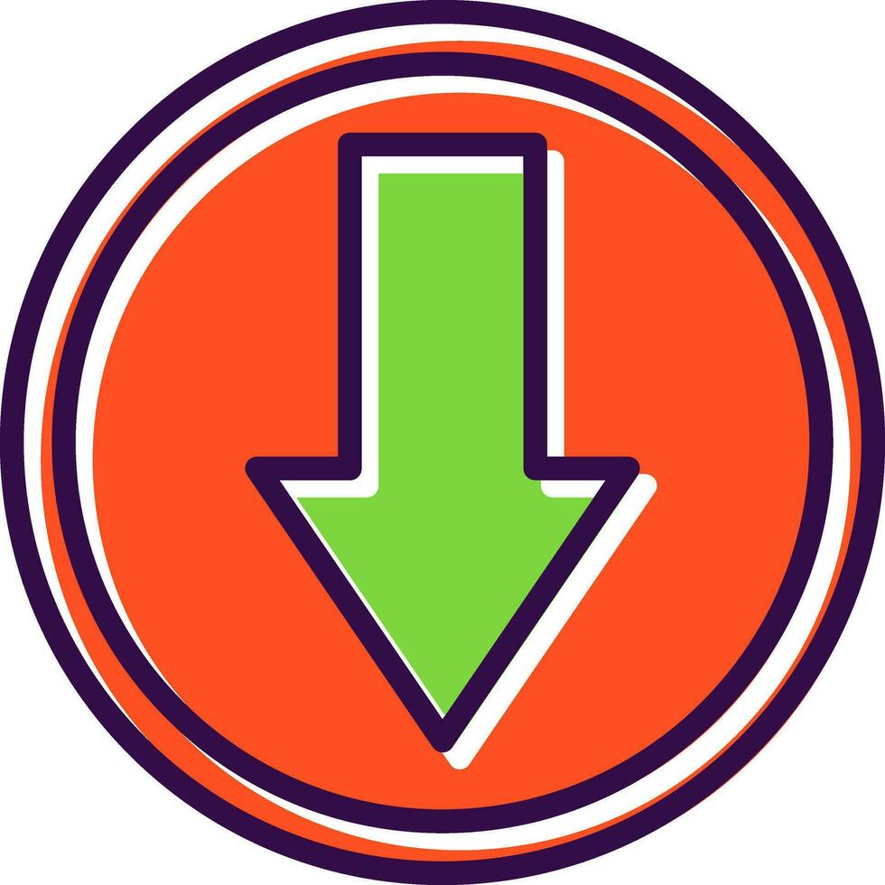 Down Arrow Vector Icon Design