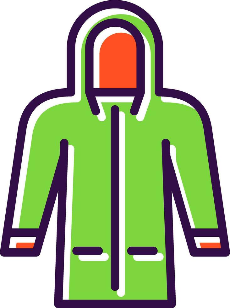 Raincoat Vector Icon Design