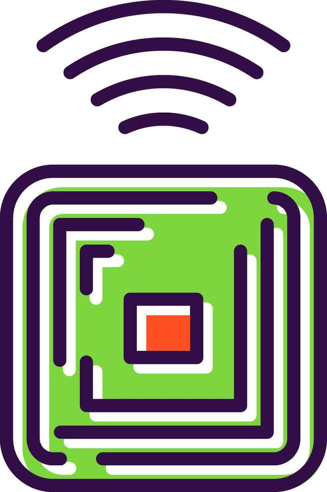 Rfid Chip Vector Icon Design