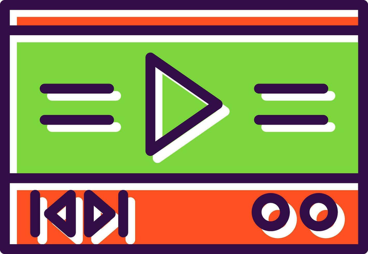 Video Player Vector Icon Design