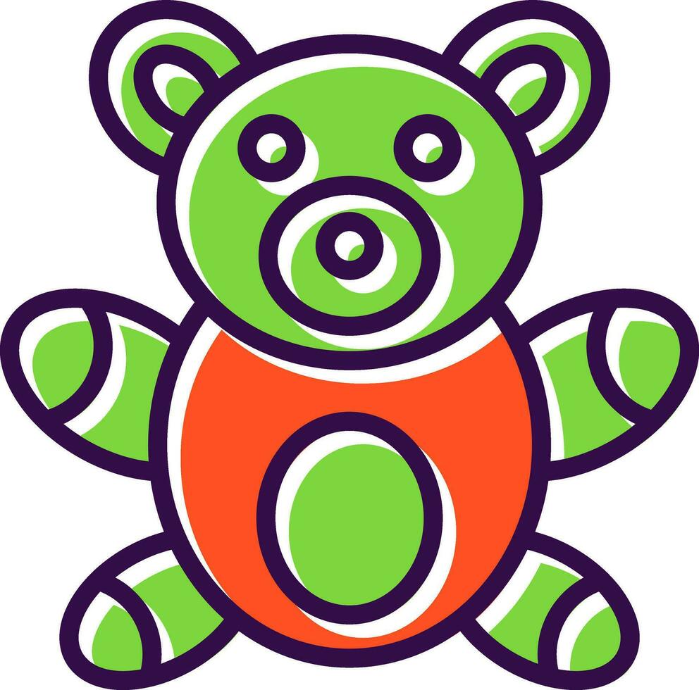 diseño de icono de vector de oso de peluche