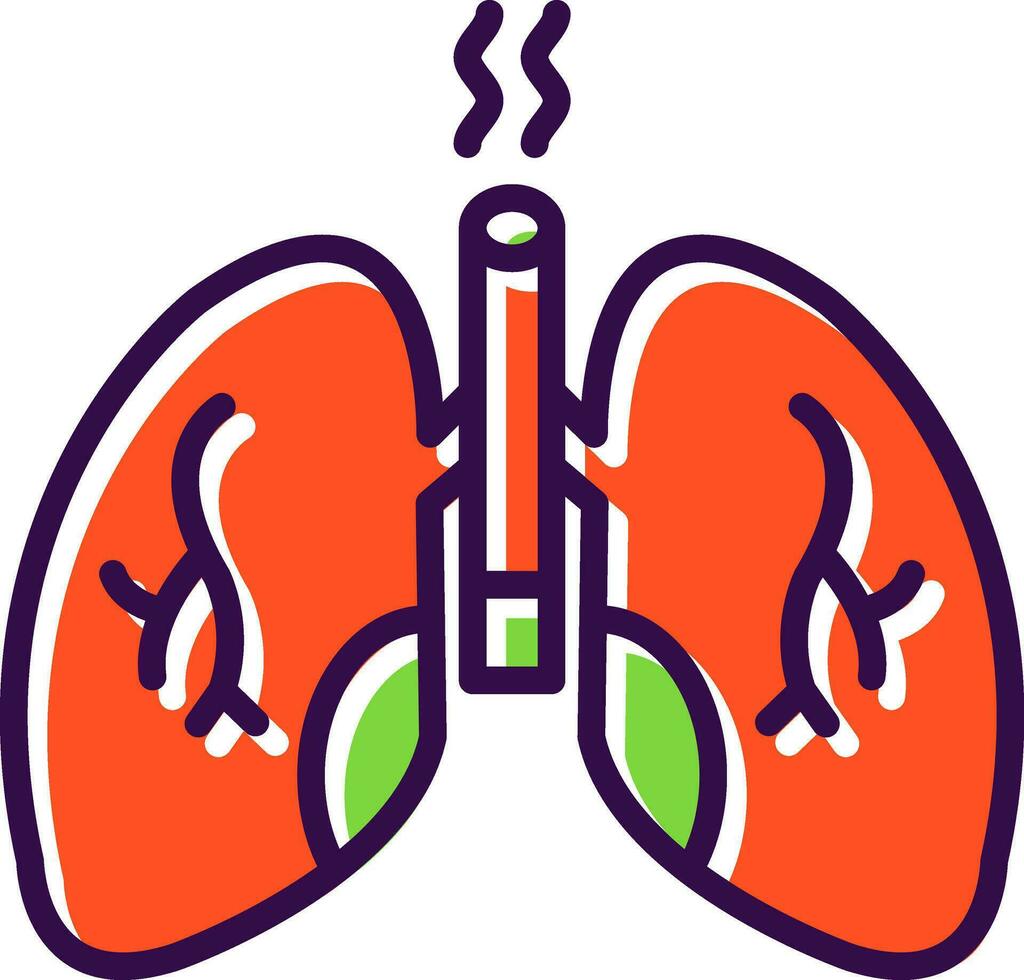 diseño de icono de vector de pulmones