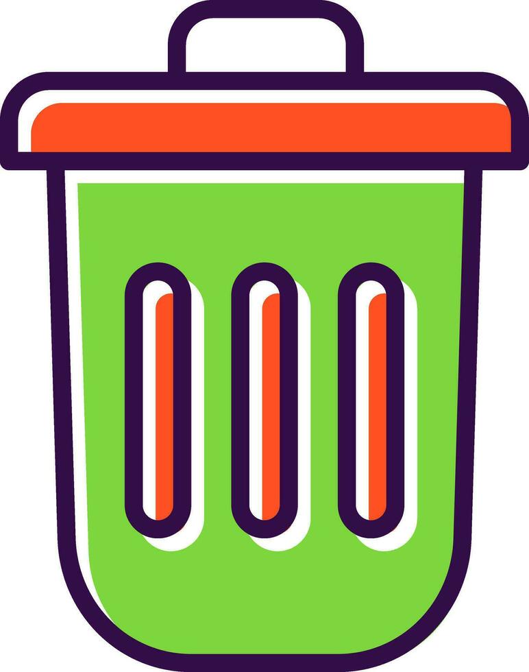 diseño de icono de vector de cubo de basura