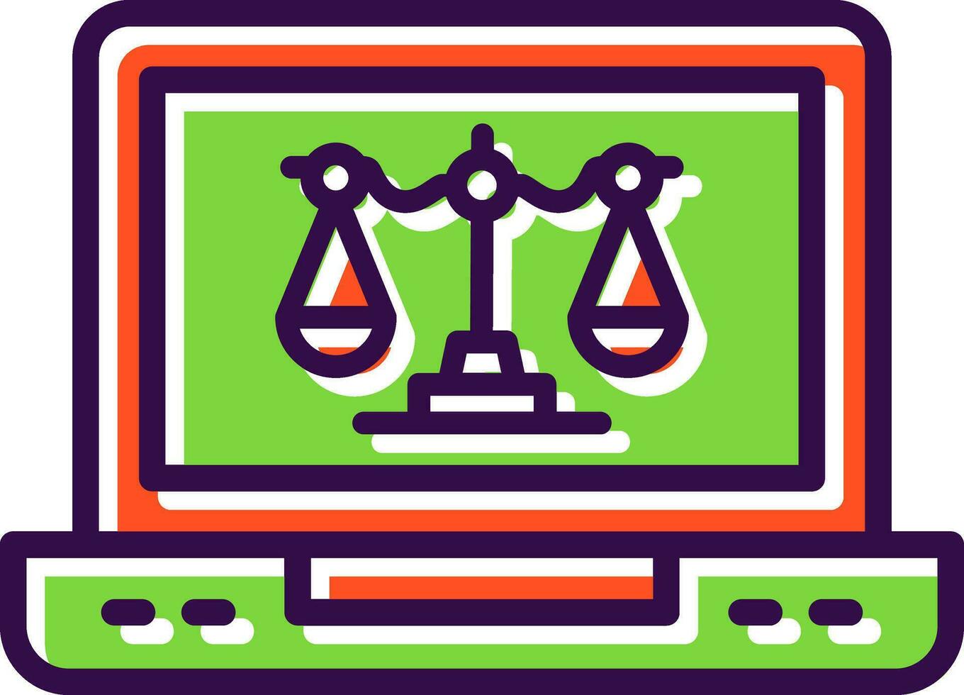 Balance Scale Vector Icon Design