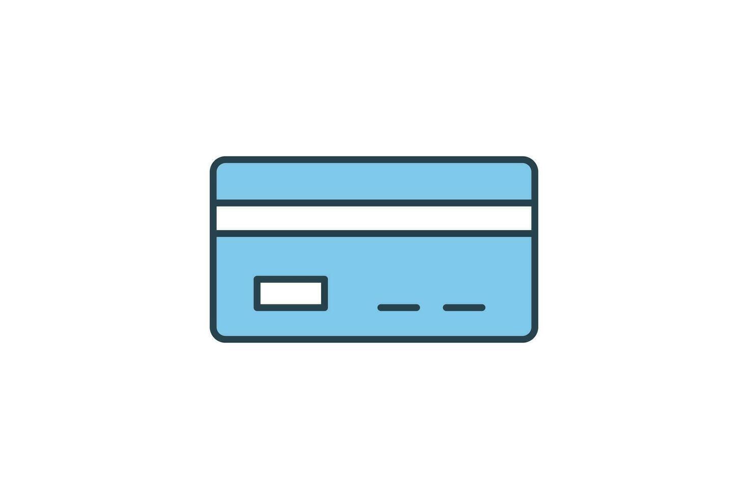 crédito tarjeta icono. icono relacionado a crédito y préstamo. adecuado para web sitio diseño, aplicación, usuario interfaces, imprimible etc. plano línea icono estilo. sencillo vector diseño editable