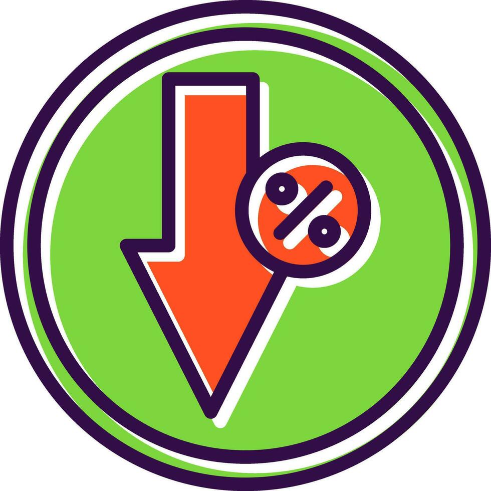 Down Vector Icon Design