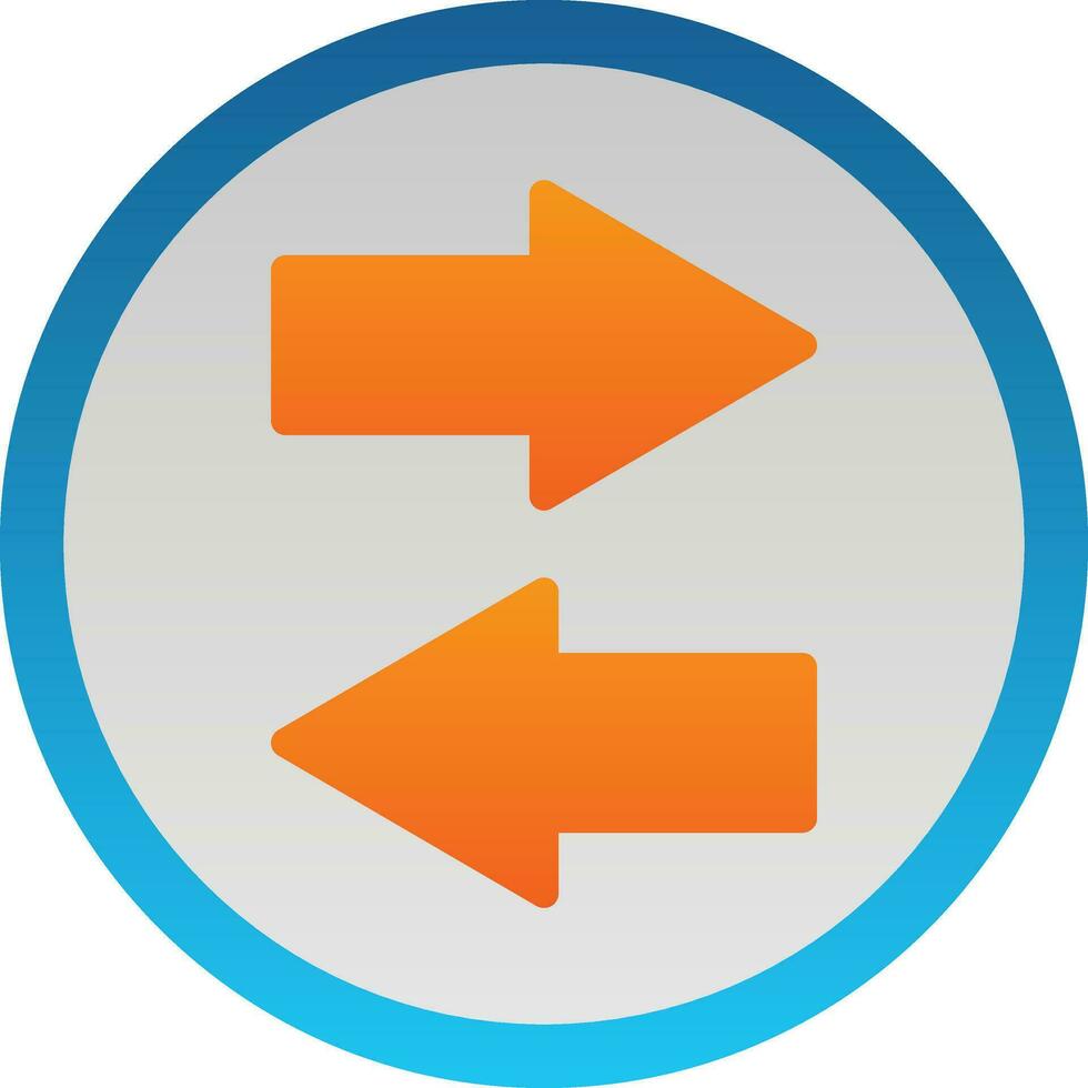 Two Way Arrow Vector Icon Design