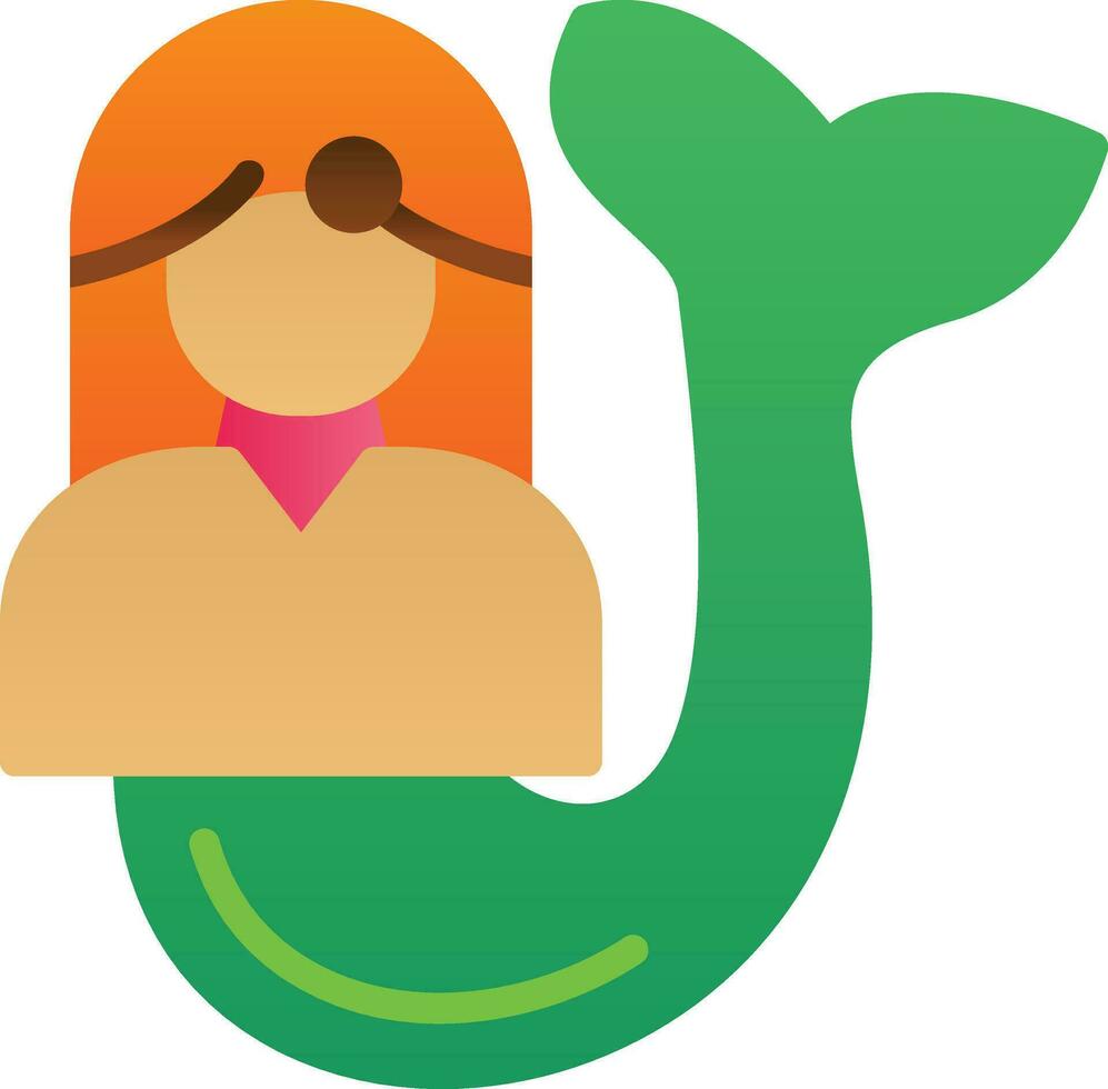 Mermaid Vector Icon Design