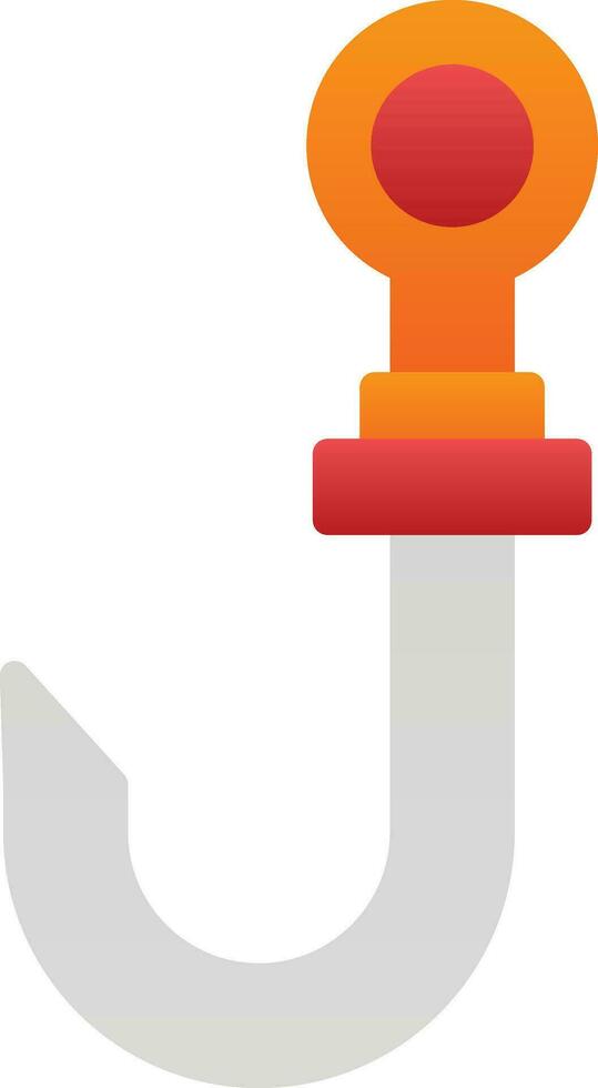 Fish Hook Vector Icon Design