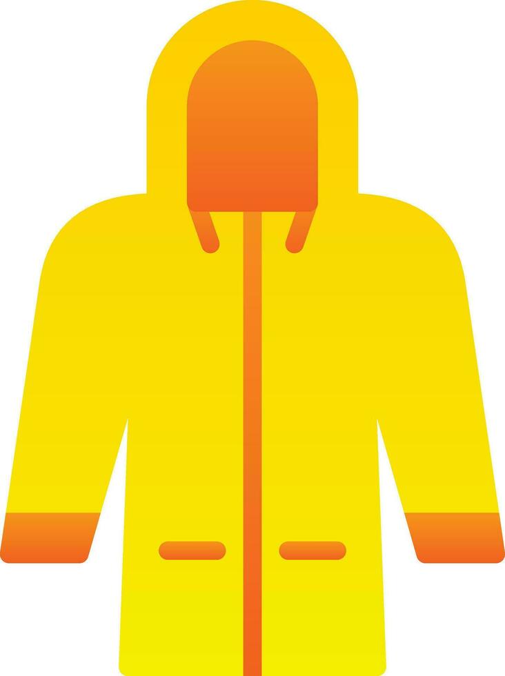 Raincoat Vector Icon Design