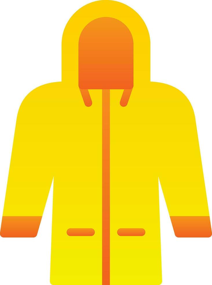 Raincoat Vector Icon Design