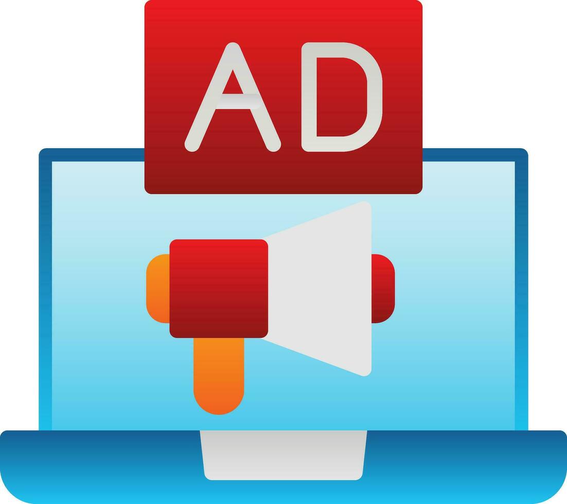 Online Advertising Vector Icon Design