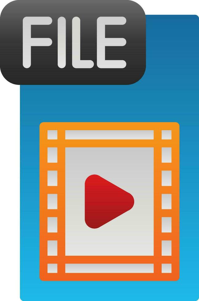 Video FIle Vector Icon Design