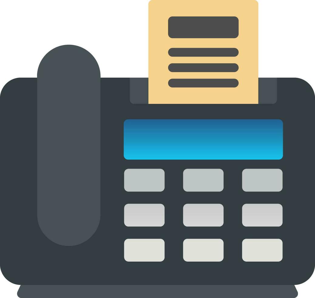 Fax Machine Vector Icon Design