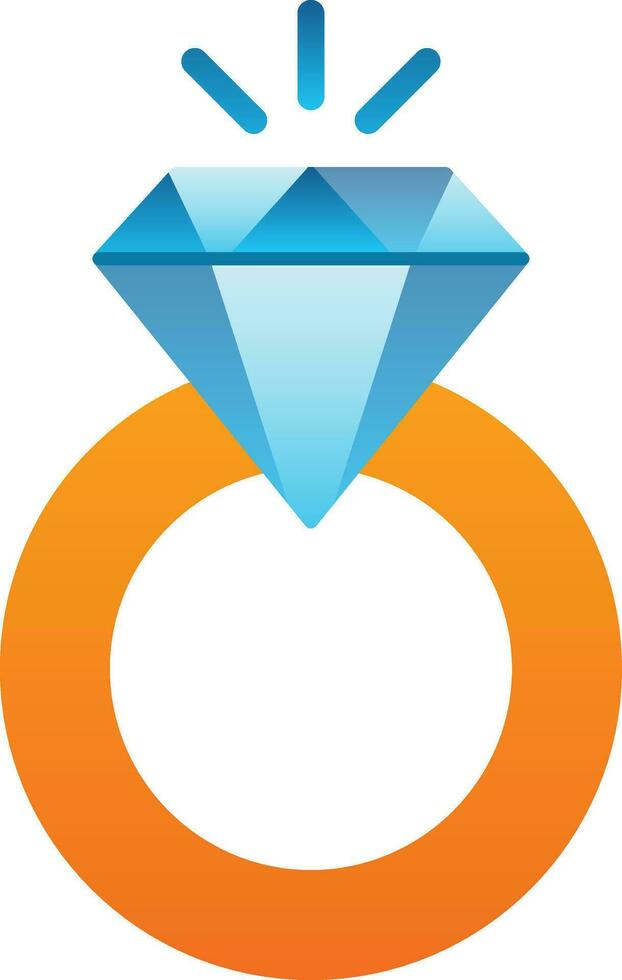 diseño de icono de vector de anillo de diamante