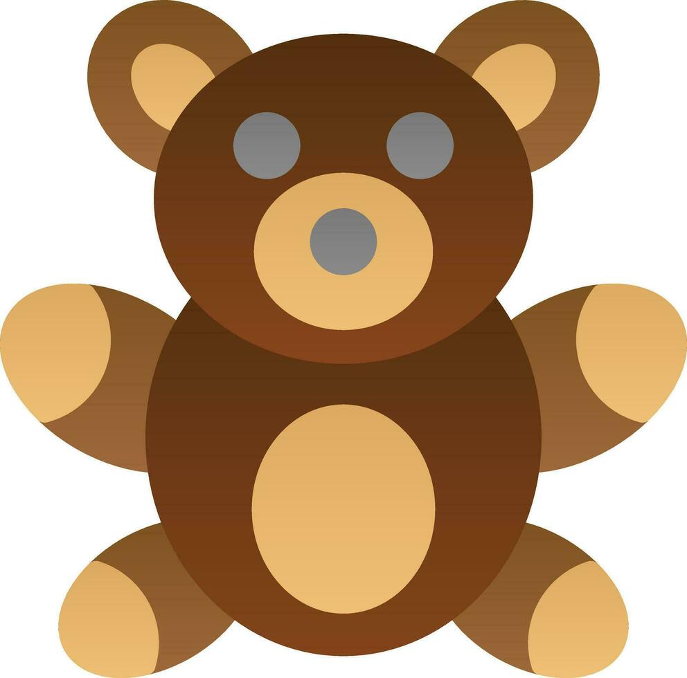 diseño de icono de vector de oso de peluche