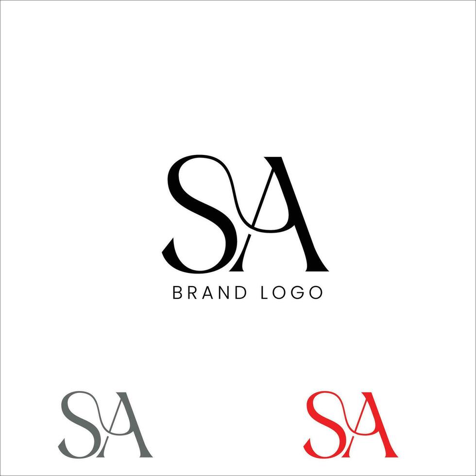 sa inicial letra logo vector