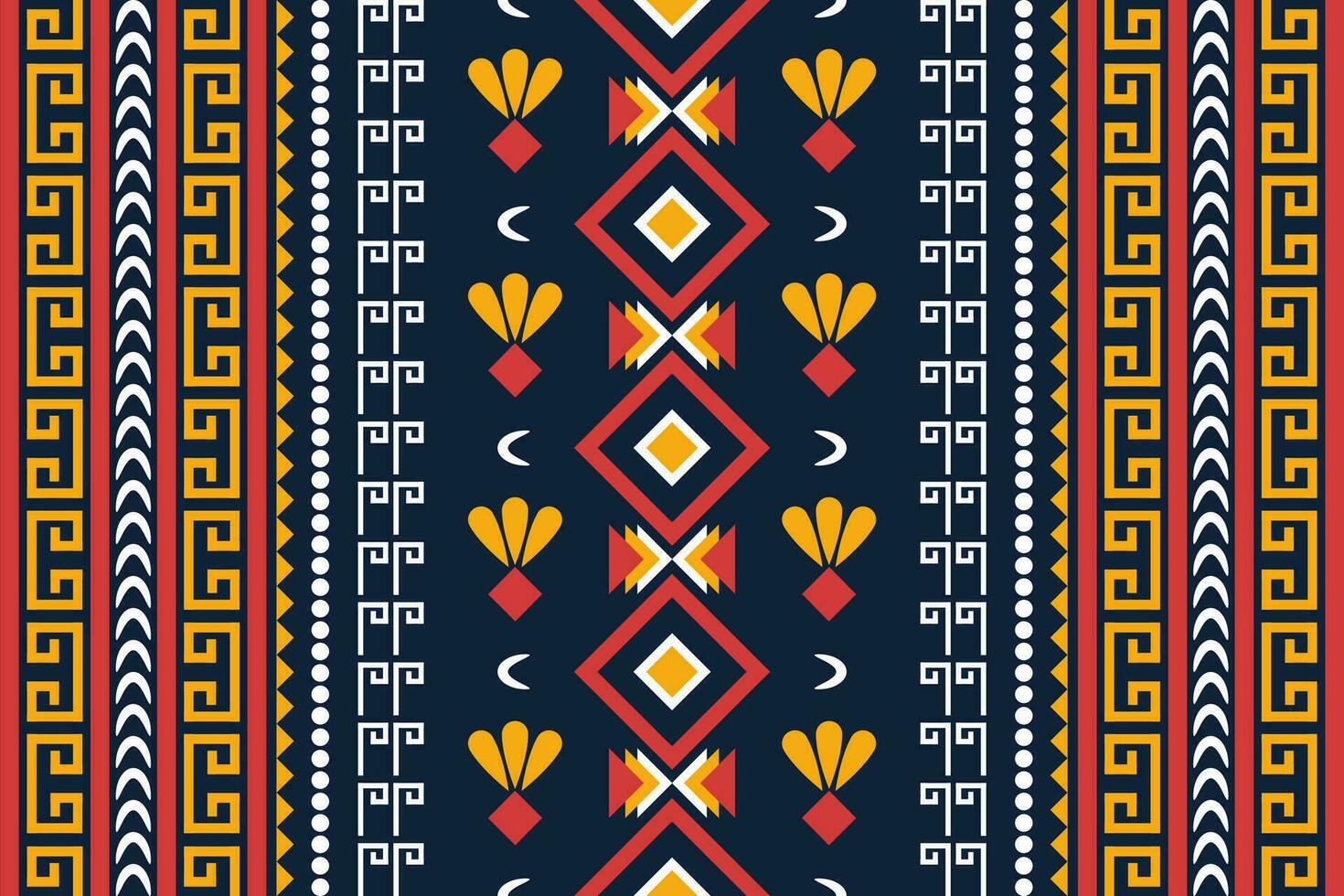 ethnic geometric seamless pattern. Geometric dark blue background. vector