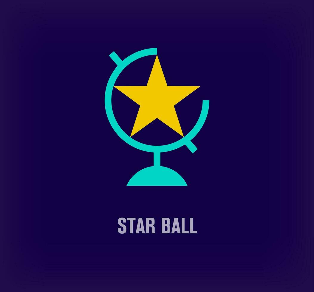 Creative starry sphere logo. Unique color transitions. Creative universe, astrology and global logo template. vector