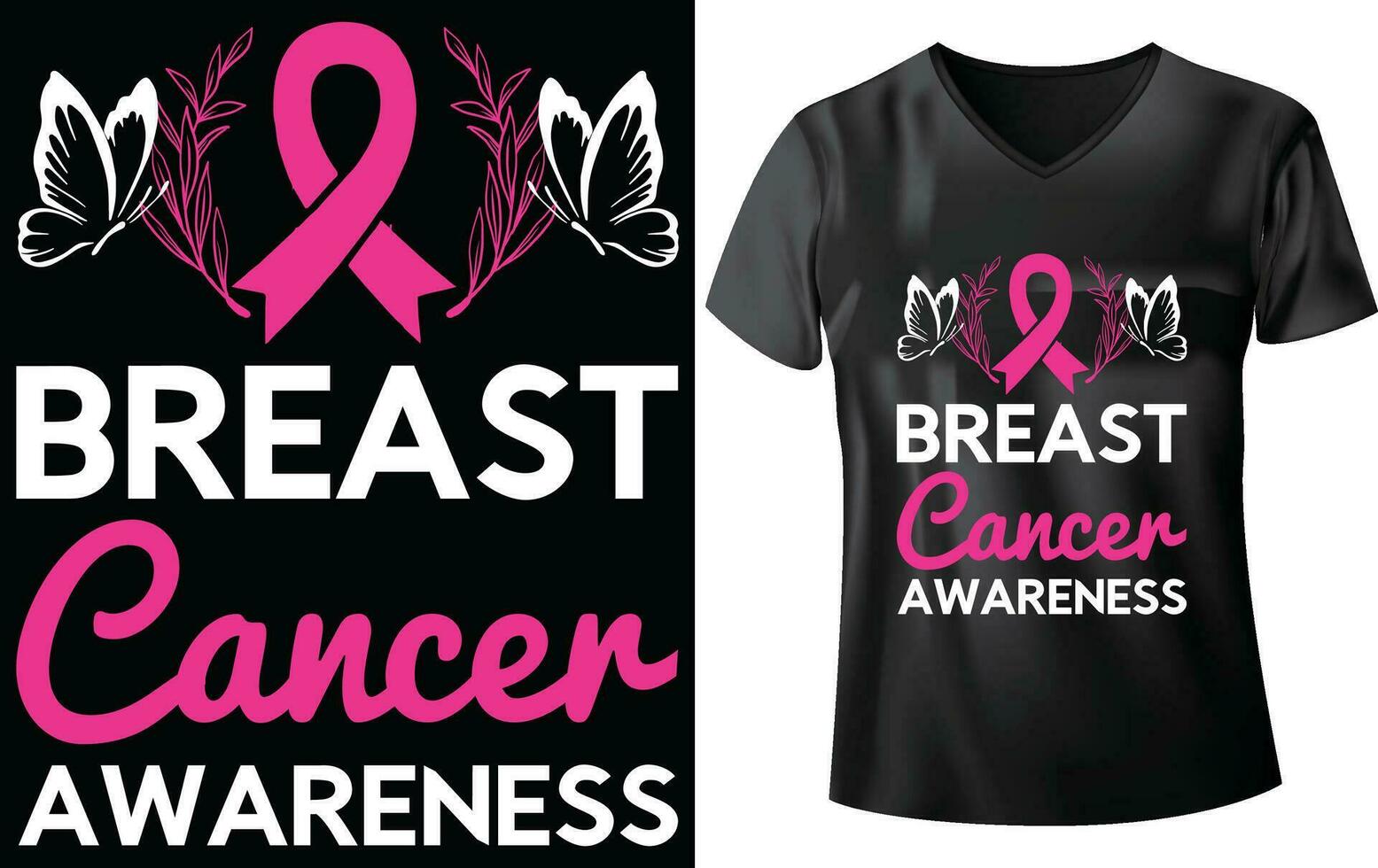 BREST CANCER AWARENESS DAY T-SHIRT DESIGN vector