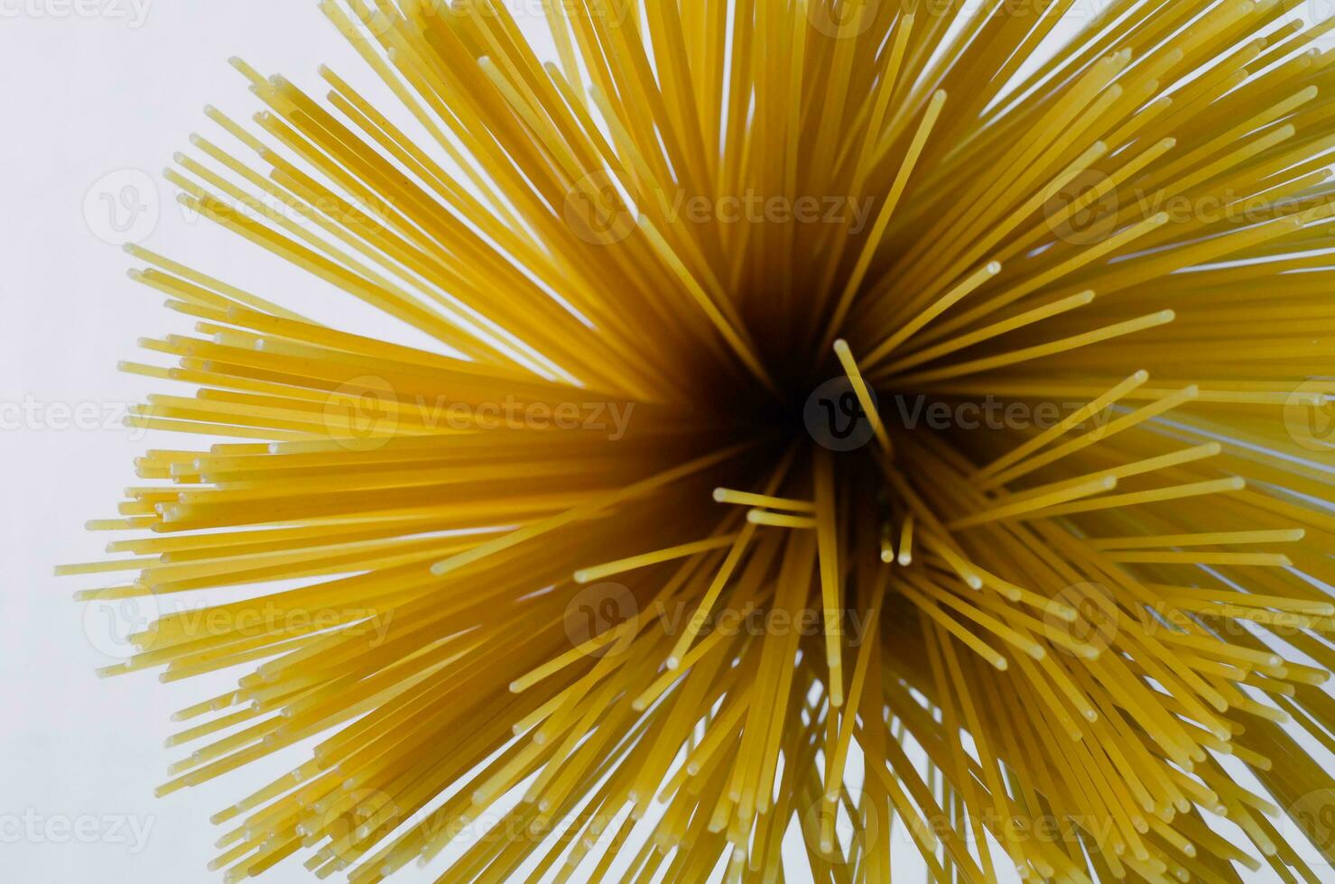 Fettucini Spaghetti on Top of View in Soft Focus for Abstract Food Background photo