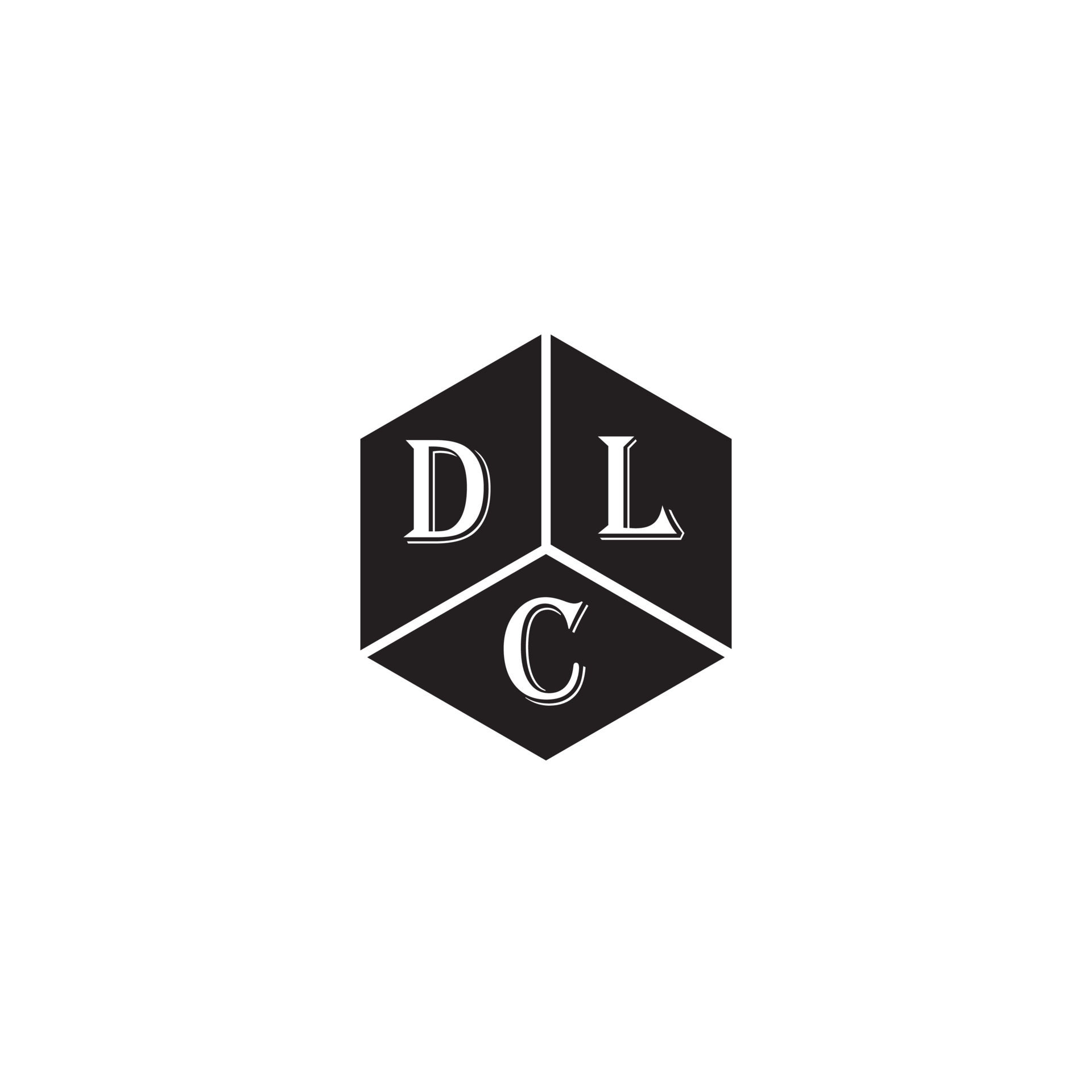 dlc letra logo diseño.dlc creativo inicial dlc letra logo diseño. dlc