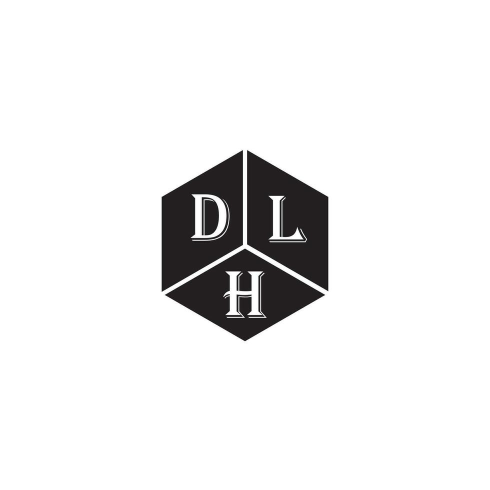 DLH letter logo design.DLH creative initial DLH letter logo design. DLH creative initials letter logo concept. vector