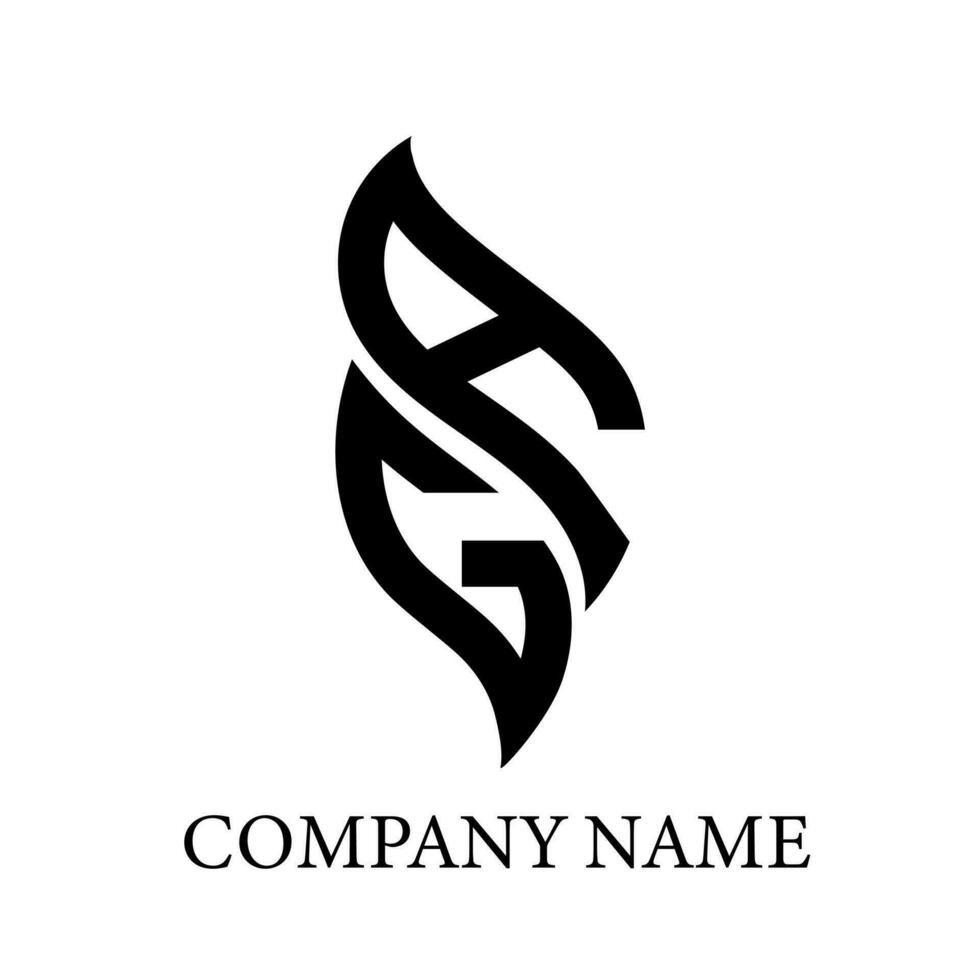GA letter logo design.GA creative initial GA letter logo design. GA creative initials letter logo concept. vector
