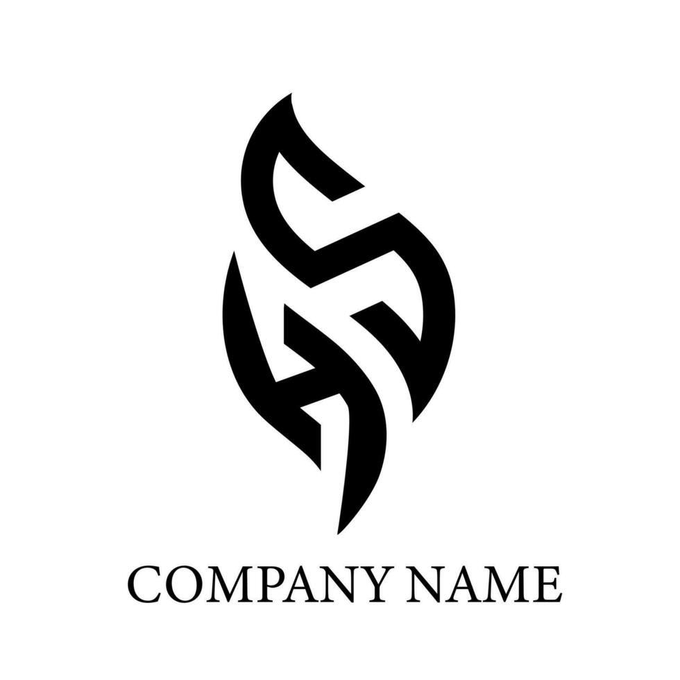 HS letter logo design.HS creative initial HS letter logo design. HS creative initials letter logo concept. vector