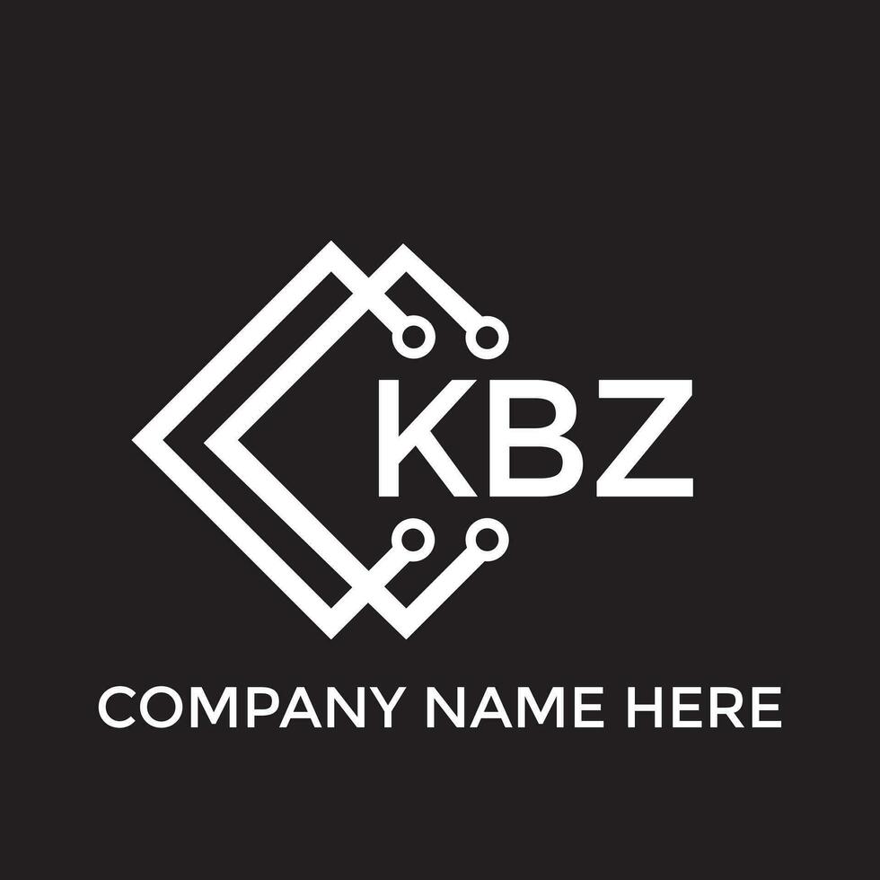 KBZ letter logo design.KBZ creative initial KBZ letter logo design. KBZ creative initials letter logo concept. vector