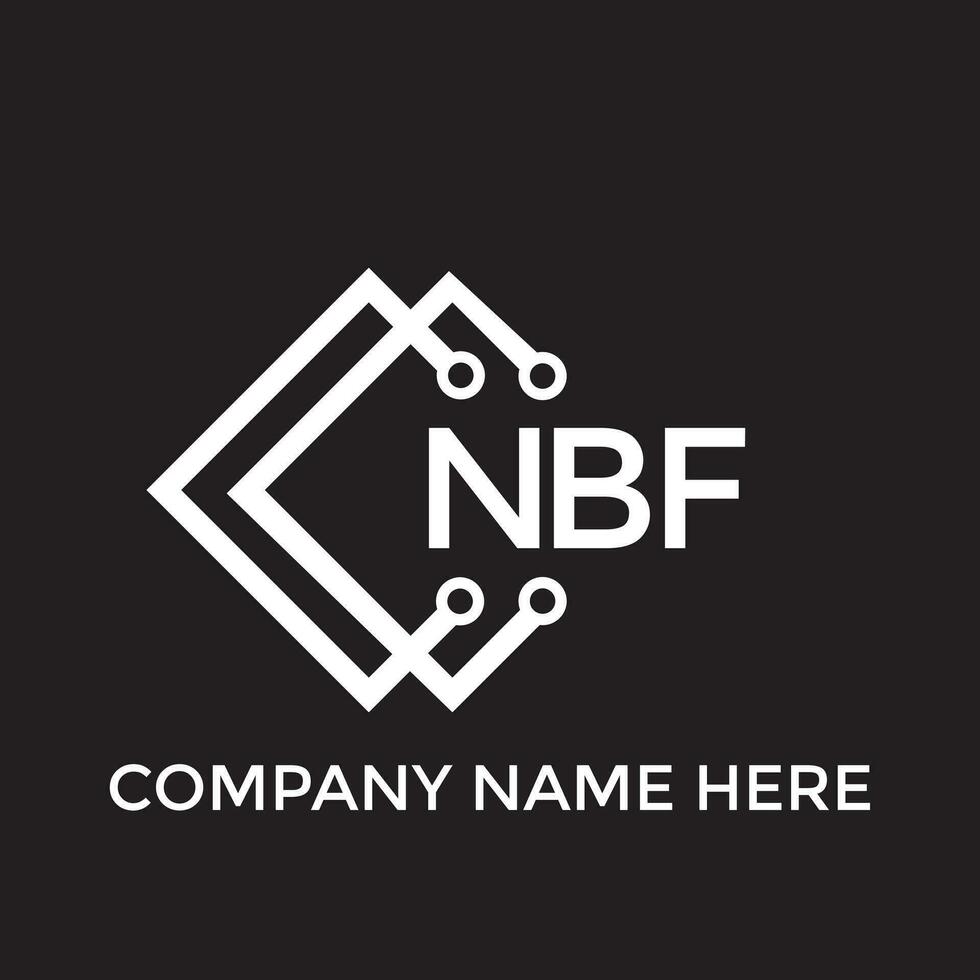 nbf letra logo diseño.nbf creativo inicial nbf letra logo diseño. nbf creativo iniciales letra logo concepto. vector