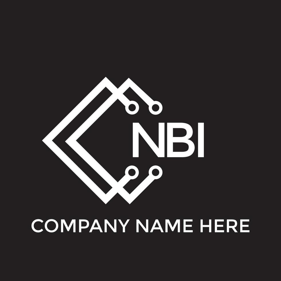 PrintNBI letter logo design.NBI creative initial NBI letter logo design. NBI creative initials letter logo concept. vector