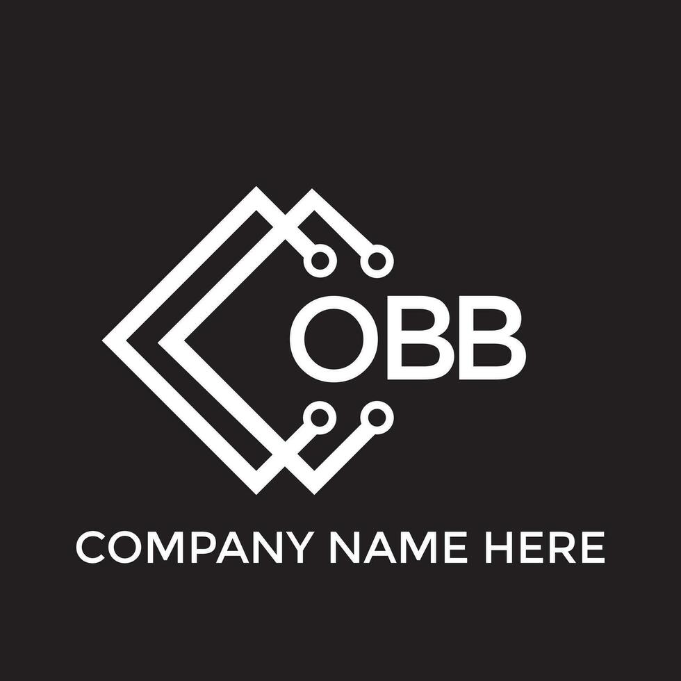 PrintOBB letter logo design.OBB creative initial OBB letter logo design. OBB creative initials letter logo concept. vector