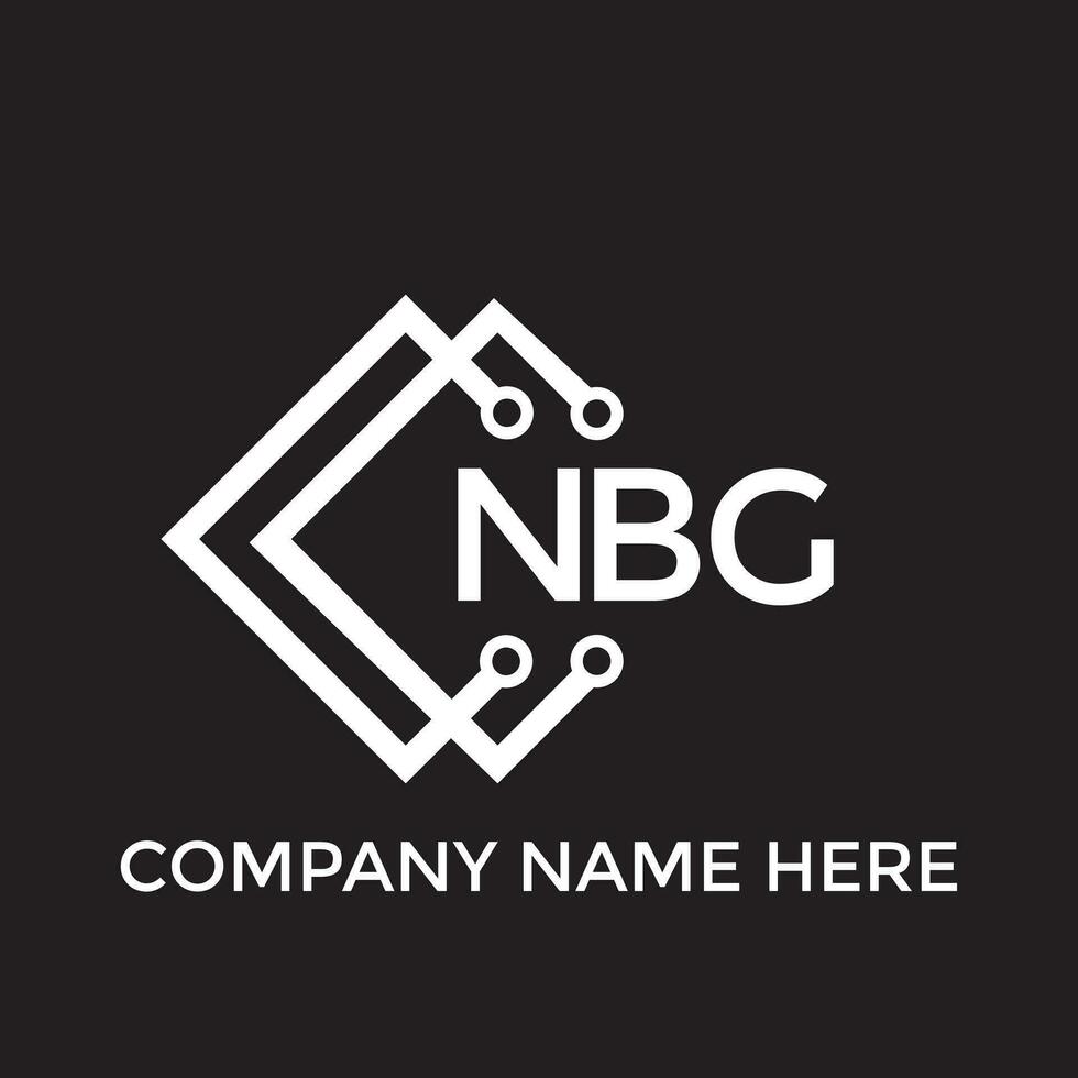 PrintNBG letter logo design.NBG creative initial NBG letter logo design. NBG creative initials letter logo concept. vector