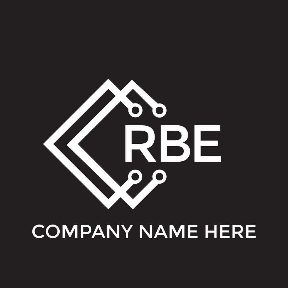 PrintRBE letter logo design.RBE creative initial RBE letter logo design. RBE creative initials letter logo concept. vector