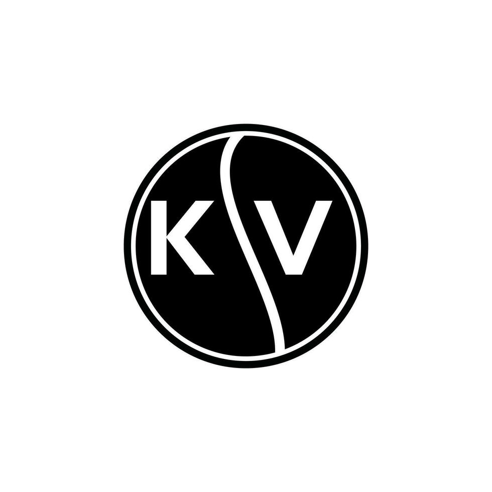 kv letra logo diseño.kv creativo inicial kv letra logo diseño. kv creativo iniciales letra logo concepto. vector