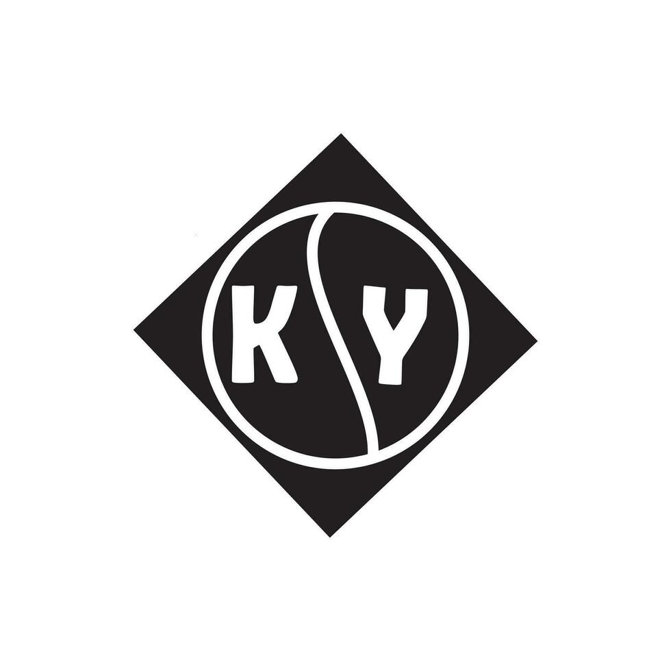 Kentucky letra logo diseño.ky creativo inicial Kentucky letra logo diseño. Kentucky creativo iniciales letra logo concepto. vector