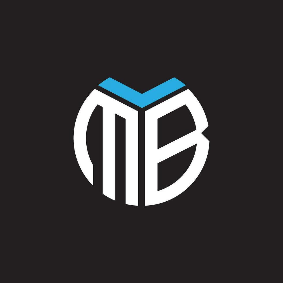 MB letter logo design.MB creative initial MB letter logo design. MB creative initials letter logo concept. vector