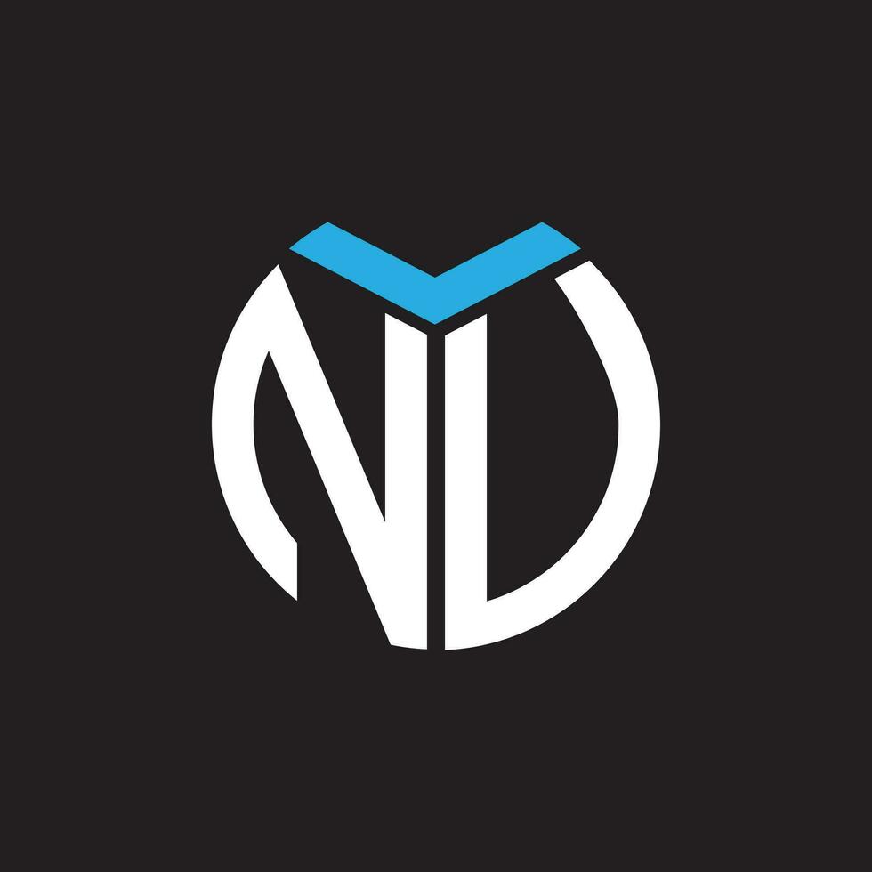 NU letter logo design.NU creative initial NU letter logo design. NU creative initials letter logo concept. vector