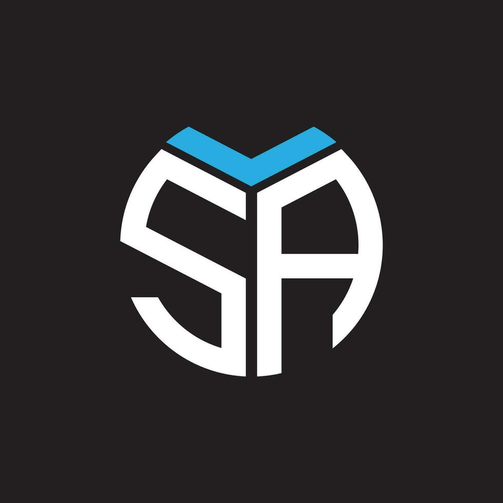 SA letter logo design.SA creative initial SA letter logo design. SA creative initials letter logo concept. vector