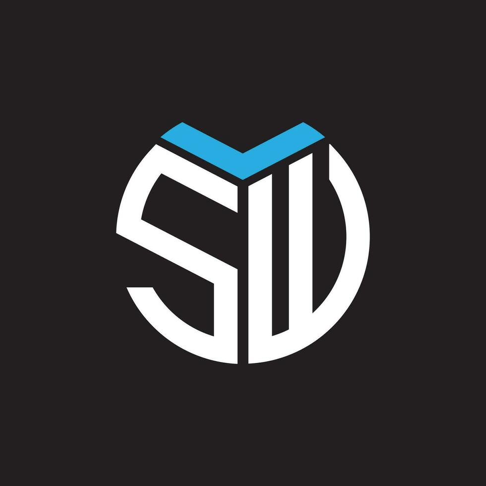SW letter logo design.SW creative initial SW letter logo design. SW creative initials letter logo concept. vector
