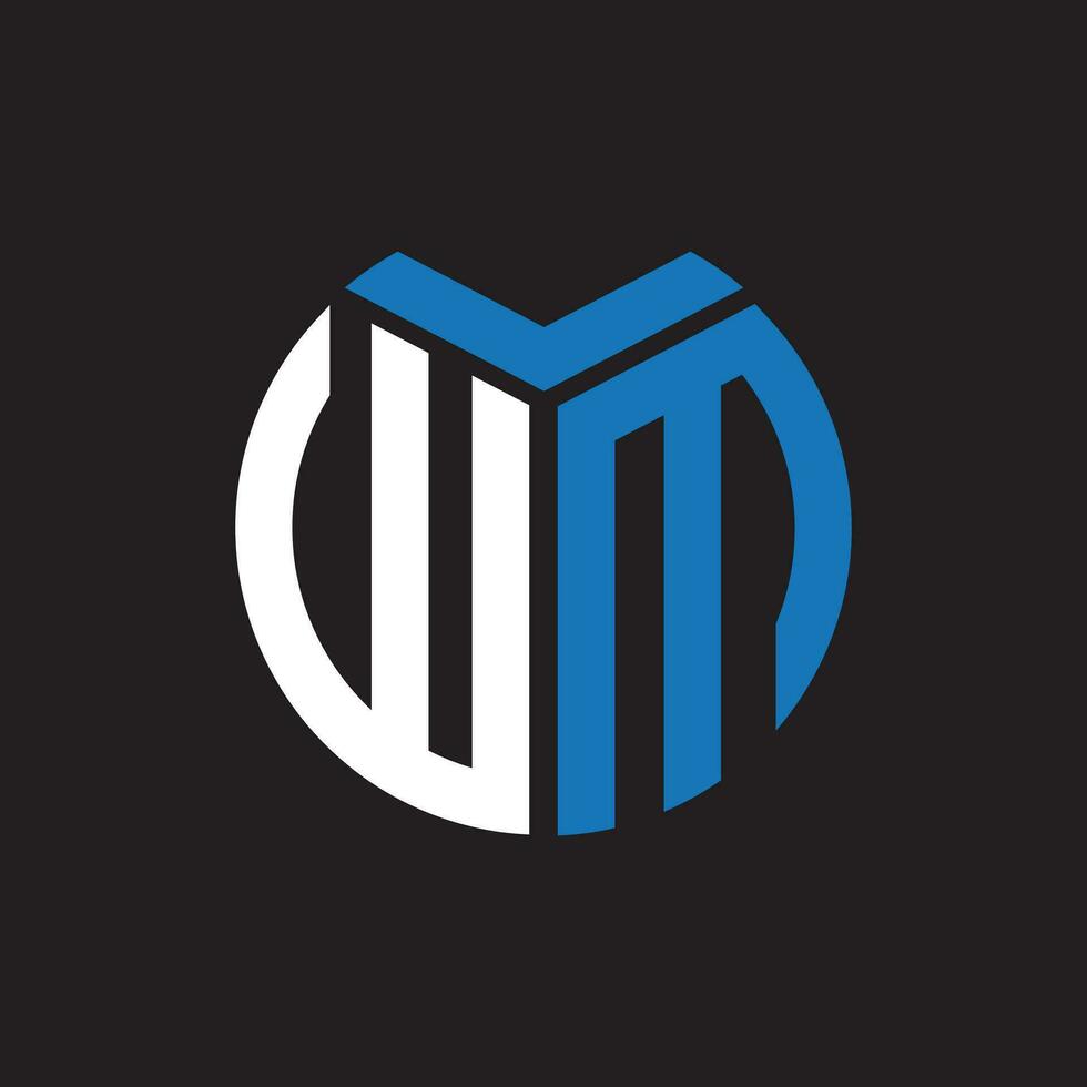 WM letter logo design.WM creative initial WM letter logo design. WM creative initials letter logo concept. vector