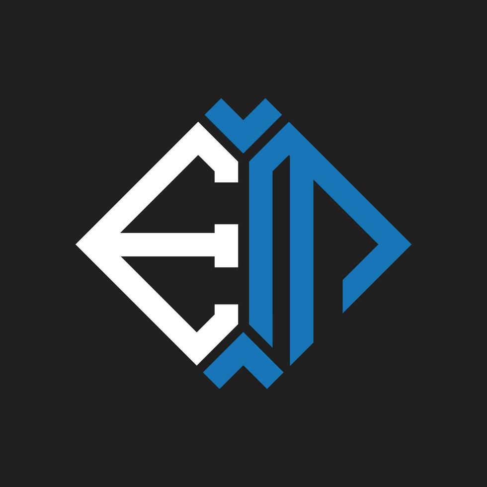 EM letter logo design.EM creative initial EM letter logo design. EM creative initials letter logo concept. vector