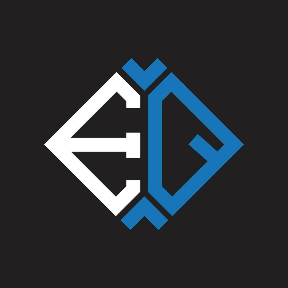 EQ letter logo design.EQ creative initial EQ letter logo design. EQ creative initials letter logo concept. vector