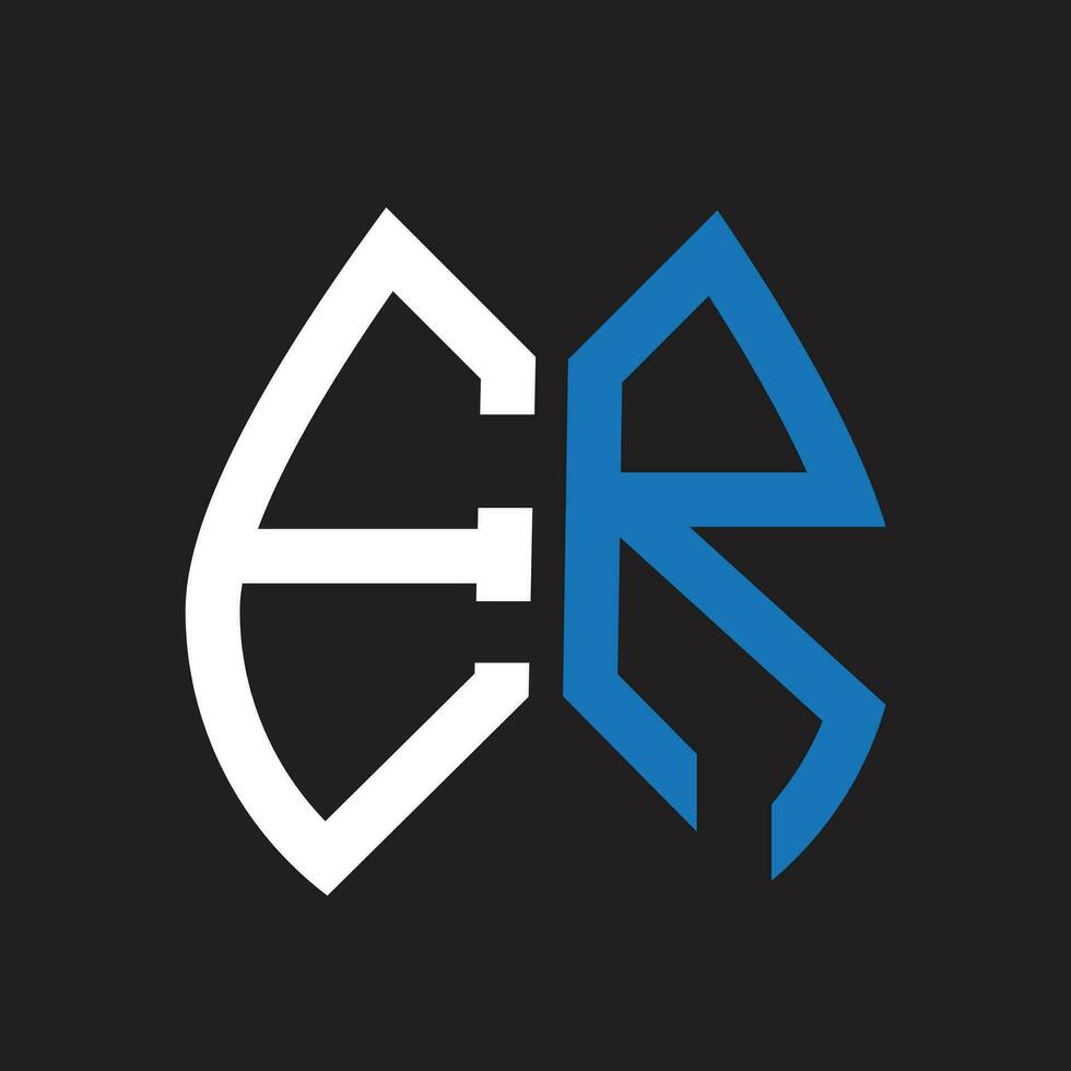 ER letter logo design.ER creative initial ER letter logo design. ER creative initials letter logo concept. vector