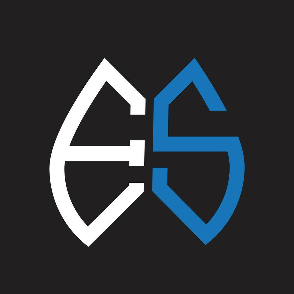 ES letter logo design.ES creative initial ES letter logo design. ES creative initials letter logo concept. vector