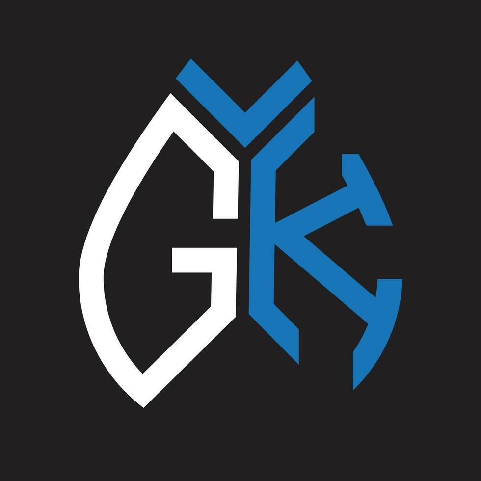 GK letter logo design.GK creative initial GK letter logo design. GK creative initials letter logo concept. vector