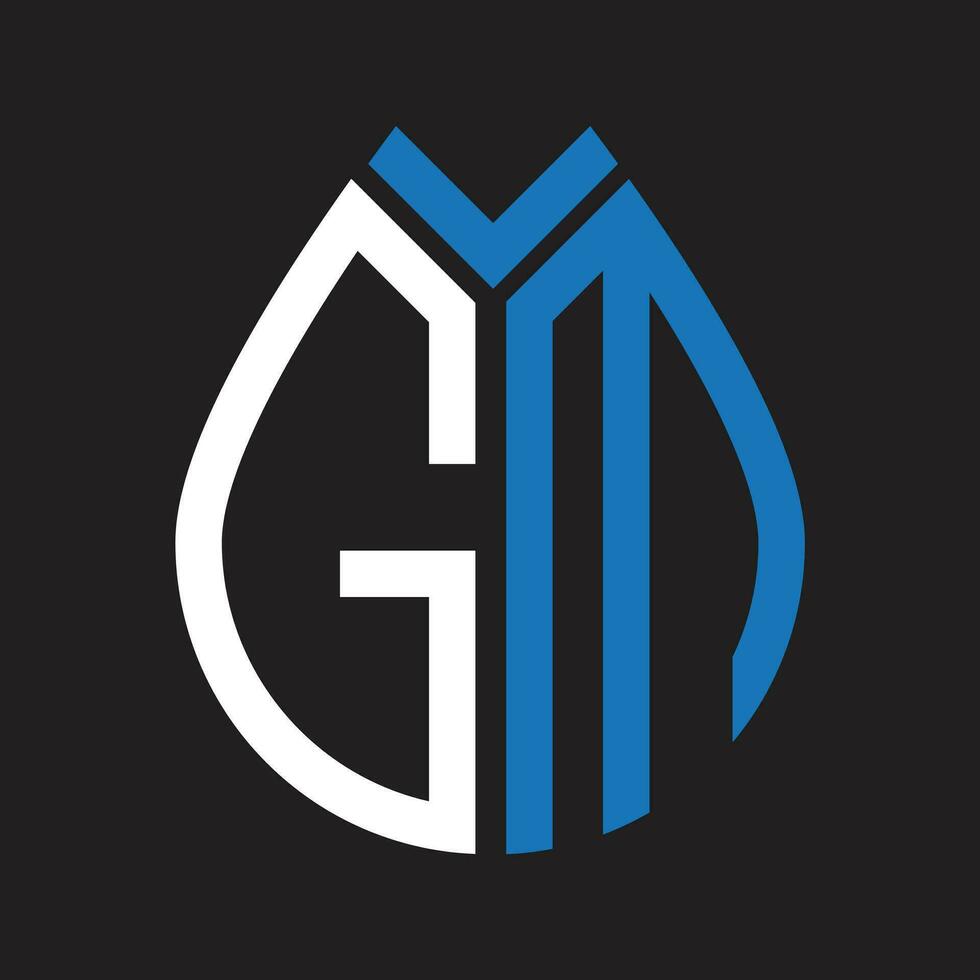 GM letter logo design.GM creative initial GM letter logo design. GM creative initials letter logo concept. vector
